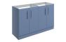 Stafford 1200mm Floor Standing 4 Door Basin Unit (No Top) - Matt Misty Blue