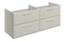 Stafford 1200mm Wall Hung 4 Drawer Basin Unit (No Top) - Matt Latte