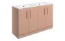 Stafford 1210mm Floor Standing 4 Door Basin Unit w/0TH Basin - Matt Apricot