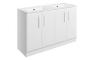 Stafford 1210mm Floor Standing 4 Door Basin Unit w/0TH Basin - Matt White