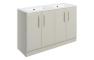Stafford 1210mm Floor Standing 4 Door Basin Unit w/2TH Basin - Matt Latte