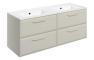 Stafford 1210mm Wall Hung 4 Drawer Basin Unit w/0TH Basin - Matt Latte