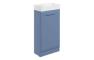 Stafford 410mm Floor Standing 1 Door Cloakroom Basin Unit w/1TH Basin - Matt Misty Blue
