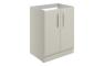 Stafford 600mm Floor Standing 2 Door Basin Unit (No Top) - Matt Latte