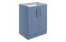 Stafford 600mm Floor Standing 2 Door Basin Unit (No Top) - Matt Misty Blue