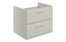 Stafford 600mm Wall Hung 2 Drawer Basin Unit (No Top) - Matt Latte