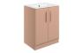 Stafford 615mm Floor Standing 2 Door Basin Unit w/0TH Basin - Matt Apricot