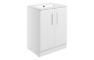 Stafford 615mm Floor Standing 2 Door Basin Unit w/1TH Basin - Matt White