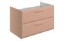 Stafford 795mm Wall Hung 2 Drawer Basin Unit (No Top) - Matt Apricot