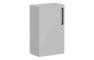 VitrA Root Flat 40cm 1 Door Slim Lower/Base Unit (LH Hinge) - Shiny Pearl Grey