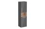 VitrA Root Flat 40cm 2 Door Semi-Tall Unit w/Laundry Basket (RH Hinge) - Anthracite High Gloss