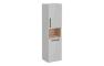 VitrA Root Flat 40cm 2 Door Semi-Tall Unit w/Laundry Basket (RH Hinge) - Shiny Pearl Grey