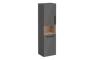 VitrA Root Flat 40cm 2 Door Semi-Tall Unit w/Laundry Basket (LH Hinge) - Anthracite High Gloss