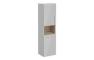 VitrA Root Flat 40cm 2 Door Semi-Tall Unit w/Laundry Basket (LH Hinge) - Shiny Pearl Grey