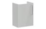 VitrA Root Flat 40cm 1 Door Wall Hung Slim Washbasin Unit (LH Hinge) - Shiny Pearl Grey