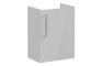 VitrA Root Flat 40cm 1 Door Wall Hung Slim Washbasin Unit (RH Hinge) - Shiny Pearl Grey
