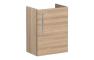 VitrA Root Flat 40cm 1 Door Wall Hung Slim Washbasin Unit (RH Hinge) - Natural Oak