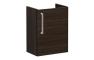 VitrA Root Flat 40cm 1 Door Wall Hung Slim Washbasin Unit (RH Hinge) - Walnut
