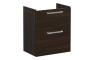 VitrA Root Flat 60cm 2 Drawer Slim Washbasin Unit - Walnut