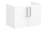 VitrA Root Flat 80cm 2 Door Wall Hung Washbasin Unit - High Gloss White