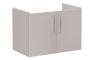 VitrA Root Flat 80cm 2 Door Wall Hung Washbasin Unit - Bright Sahara Beige