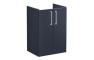 VitrA Root Flat 60cm 2 Door Floor Standing Washbasin Unit - Matt Dark Blue
