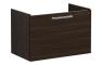 VitrA Root Flat 80cm 1 Drawer Washbasin Unit - Walnut