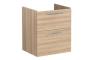 VitrA Root Flat 60cm 2 Drawer Washbasin Unit - Natural Oak