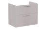 VitrA Root Flat 80cm 2 Drawer Washbasin Unit - Bright Sahara Beige