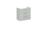 VitrA Root Flat 80cm 3 Drawer Washbasin Unit - Shiny Pearl Grey