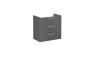 VitrA Root Flat 80cm 3 Drawer Washbasin Unit - Anthracite High Gloss