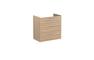 VitrA Root Flat 80cm 3 Drawer Washbasin Unit - Natural Oak