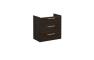 VitrA Root Flat 80cm 3 Drawer Washbasin Unit - Walnut