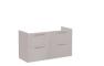 VitrA Root Flat 120cm 4 Drawer Washbasin Unit - Bright Sahara Beige