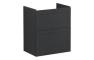 VitrA Root Classic 60cm 2 Drawer Slim Washbasin Unit - Matt Graphite
