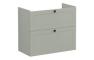 VitrA Root Classic 80cm 2 Drawer Slim Washbasin Unit - Matt Retro Green