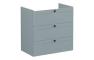 VitrA Root Classic 80cm 3 Drawer Washbasin Unit - Matt Fjord Green