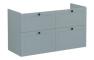 VitrA Root Classic 120cm 4 Drawer Washbasin Unit - Matt Fjord Green