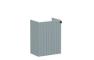 VitrA Root Groove 40cm 1 Door Wall Hung Slim Washbasin Unit (LH Hinge) - Matt Fjord Green