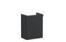 VitrA Root Groove 40cm 1 Door Wall Hung Slim Washbasin Unit (LH Hinge) - Matt Graphite