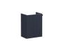 VitrA Root Groove 40cm 1 Door Wall Hung Slim Washbasin Unit (LH Hinge) - Matt Dark Blue