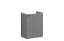 VitrA Root Groove 40cm 1 Door Wall Hung Slim Washbasin Unit (RH Hinge) - Matt Grey