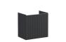 VitrA Root Groove 60cm 2 Door Wall Hung Slim Washbasin Unit - Matt Graphite