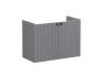 VitrA Root Groove 80cm 2 Door Wall Hung Slim Washbasin Unit - Matt Grey