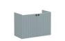 VitrA Root Groove 80cm 2 Door Wall Hung Slim Washbasin Unit - Matt Fjord Green