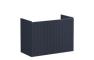 VitrA Root Groove 80cm 2 Door Wall Hung Slim Washbasin Unit - Matt Dark Blue