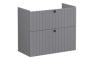 VitrA Root Groove 80cm 2 Drawer Slim Washbasin Unit - Matt Grey
