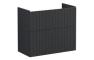 VitrA Root Groove 80cm 2 Drawer Slim Washbasin Unit - Matt Graphite