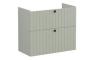 VitrA Root Groove 80cm 2 Drawer Slim Washbasin Unit - Matt Retro Green
