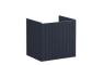 VitrA Root Groove 60cm 2 Door Wall Hung Washbasin Unit - Matt Dark Blue